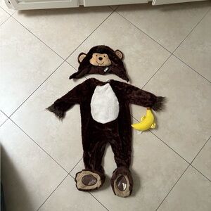 Brown Monkey Costume with Banana Accessory